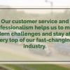 Our customer service and professionalism helps us to meet modern challenges ahead. /buff.ly/1H350N5